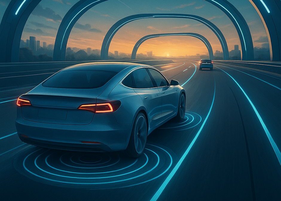 Vezeték nélkül töltő autópálya