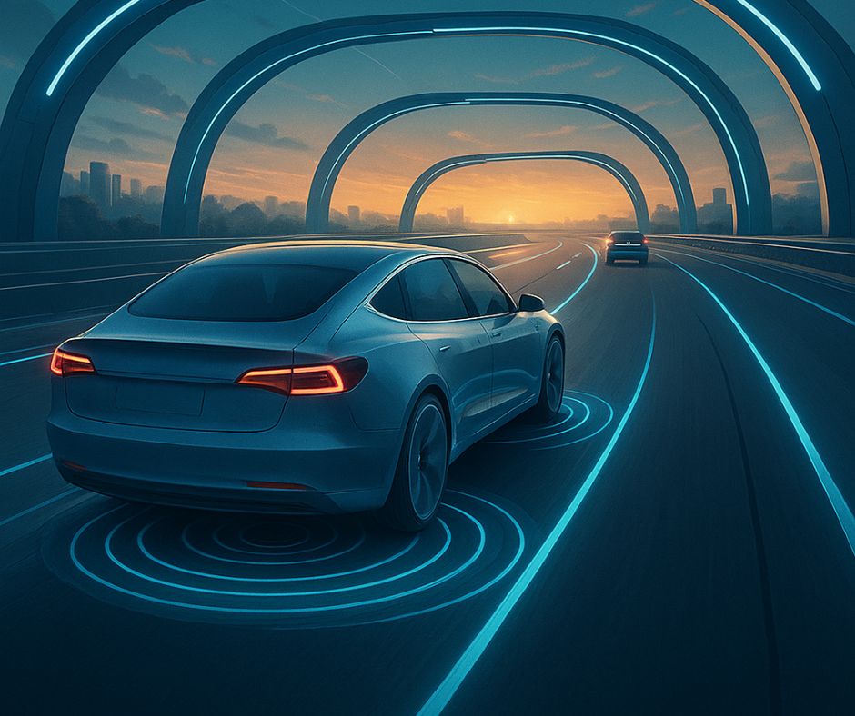 Vezeték nélkül töltő autópálya